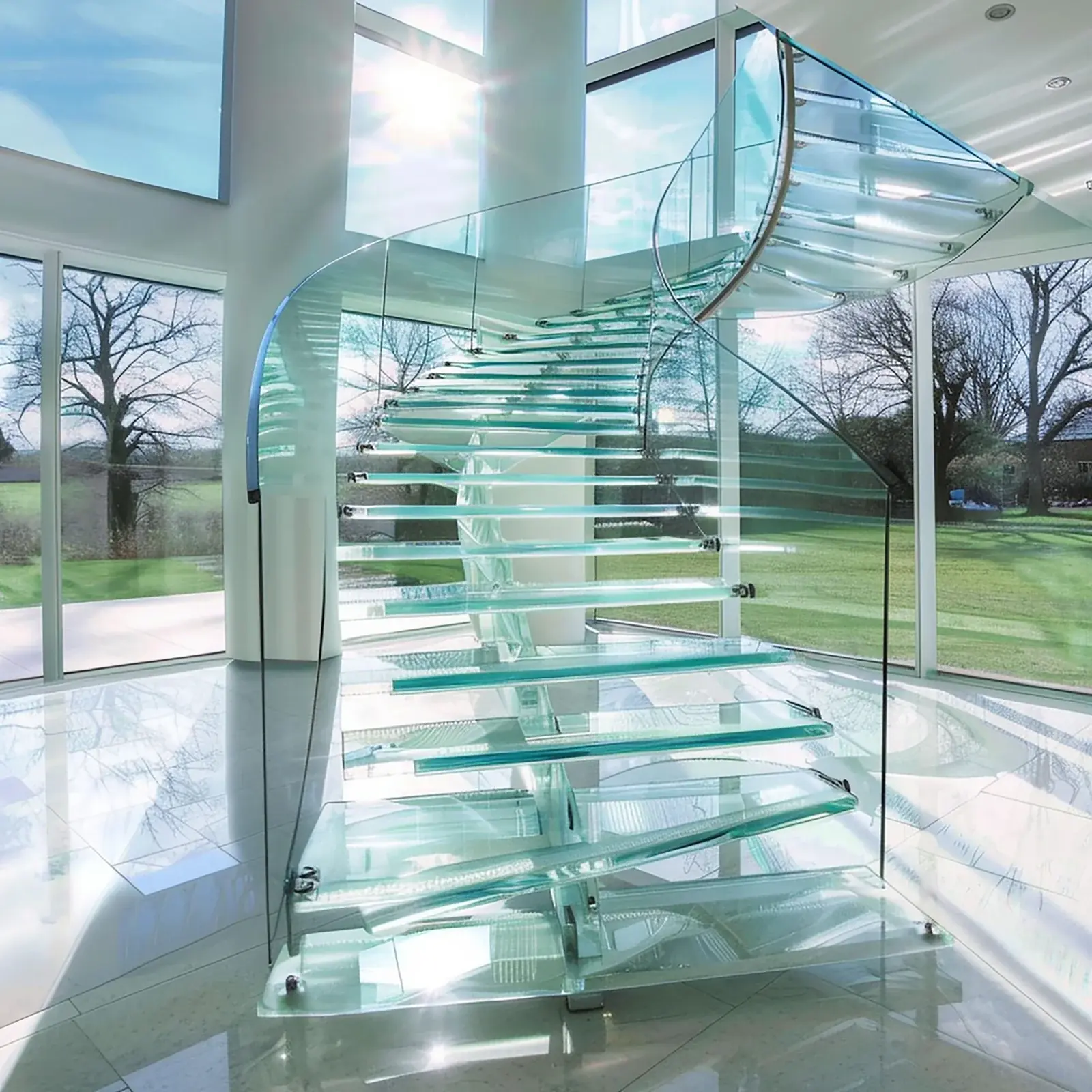Escaleras de cristal